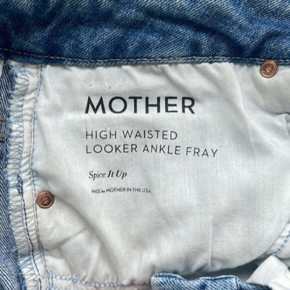 Mother Denim High Waisted Looker Ankle Fray Jeans - Picture 5 of 7